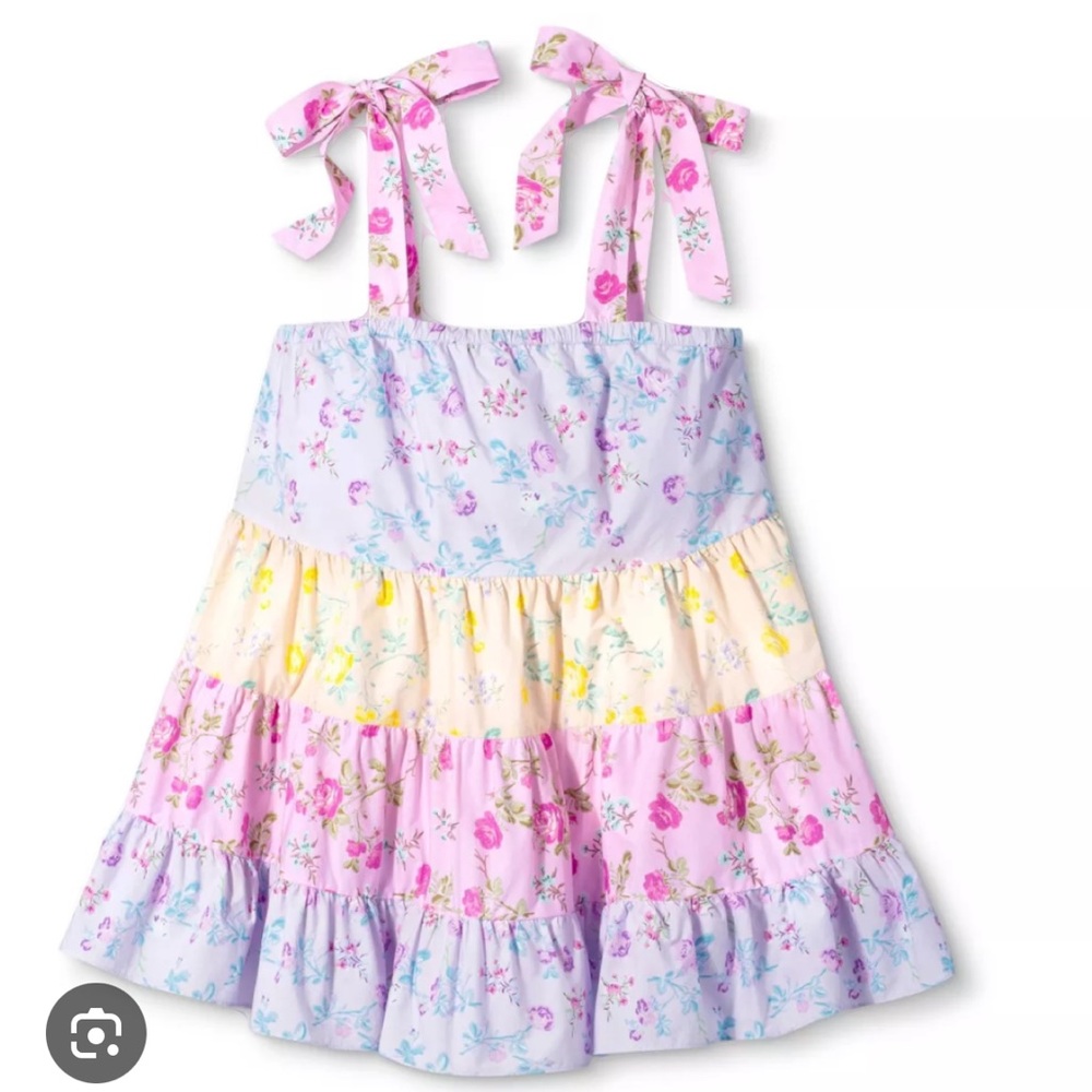 Tiered floral dress love shack fancy free people - Picture 3 of 6